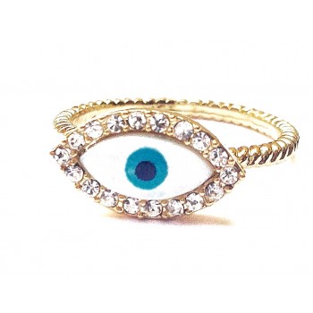 "FATIMA"  EVIL EYE RING